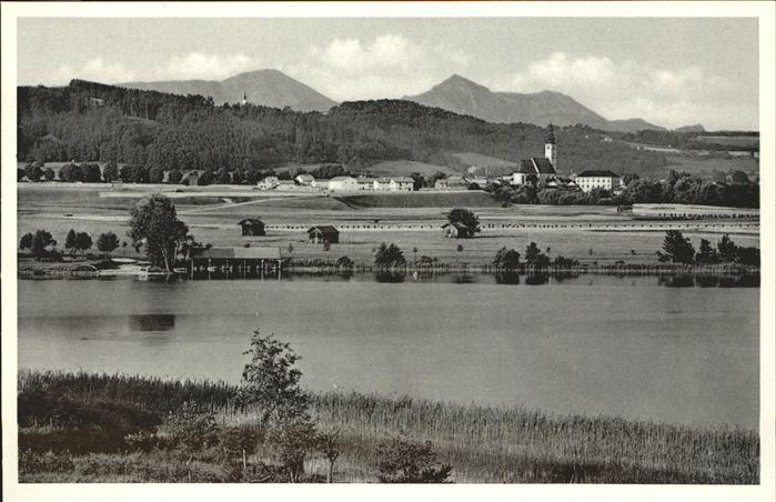 Waging See Panorama mit Hochfelln und Hochgern Chi