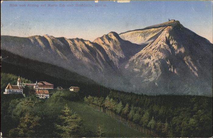 Alzing Traunstein Blick auf Maria Eck und Hochfelln Chiem