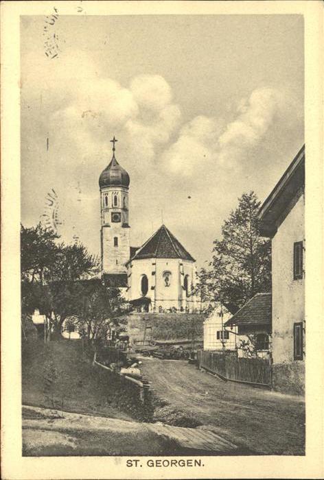 St Georgen Chiemgau Partie an der Kirche