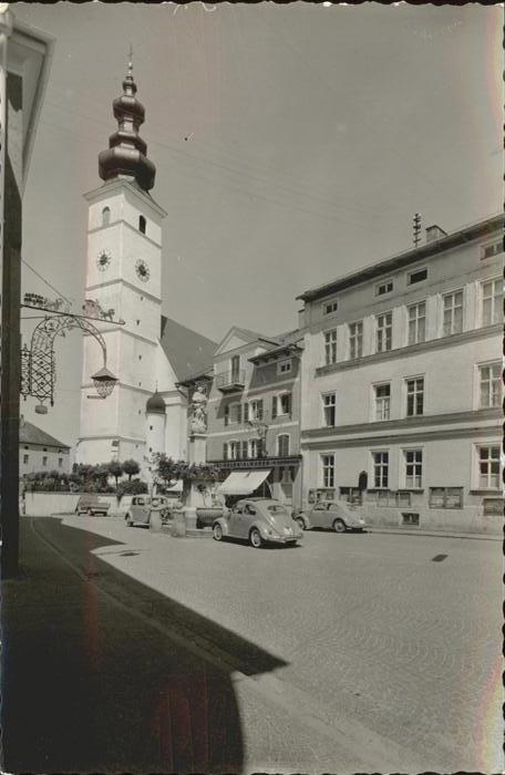 Waging See Marktplatz Kirche Brunnen
