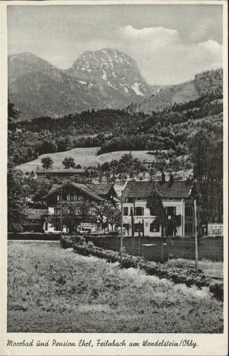 Bad Feilnbach Moorbad und Pension Ehrl Blick zum Wend
