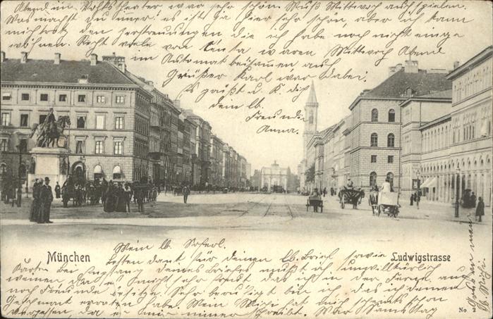 Muenchen Bayern Ludwigstrasse Denkmal