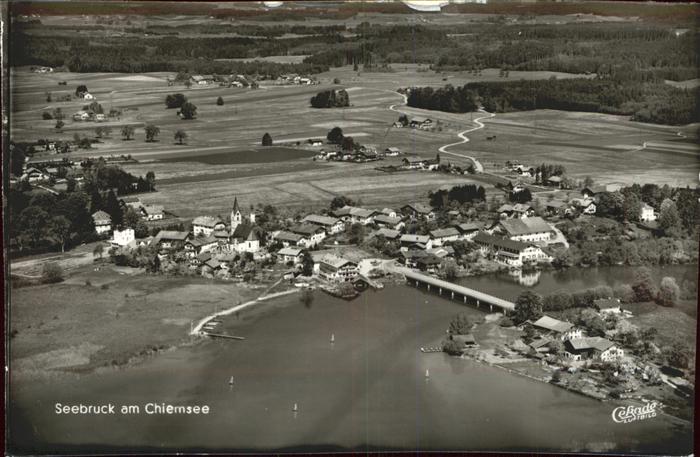 Seebruck Chiemsee Fliegeraufnahme