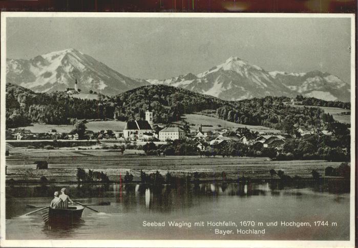 Waging See Panorama mit Hochfelln und Hochgern Chi
