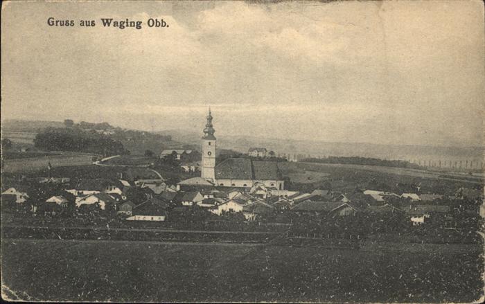 Waging See Ortsansicht mit Wallfahrtskirche