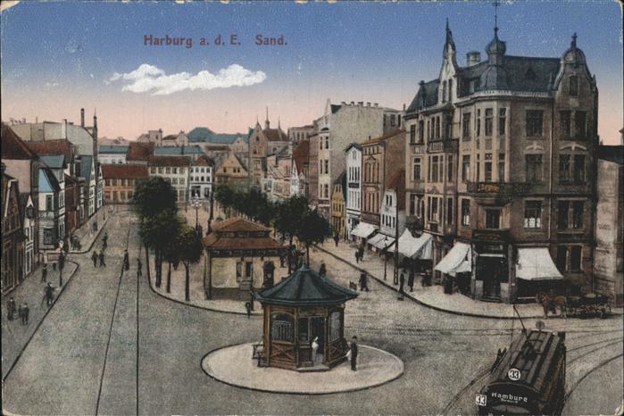 Harburg Hamburg Auf dem Sand Pavillon Strassenbahn
