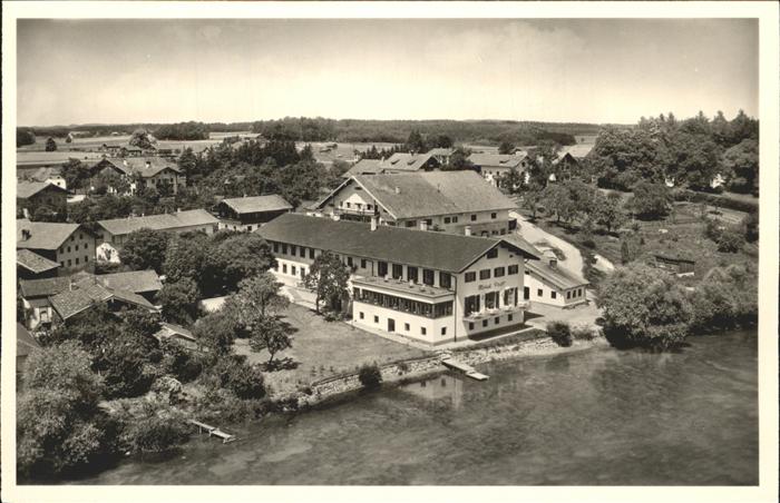 Seebruck Chiemsee Hotel Post Fliegeraufnahme