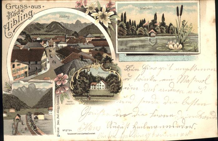 Bad Aibling Irlachsee Milchhäusl Eisenbahn Alpenbli