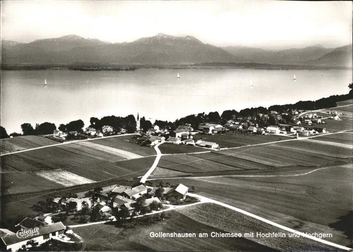 Gollenshausen Chiemsee Panorama mit Hochfelln und Hochgern Chi