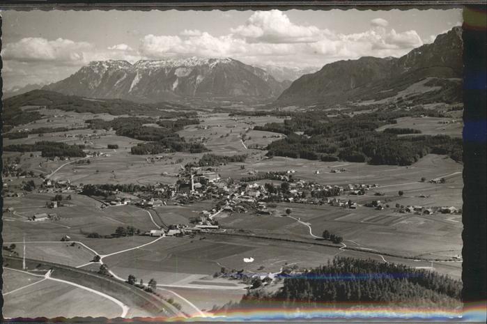 Teisendorf Oberbayern Panorama mit Alpenblick