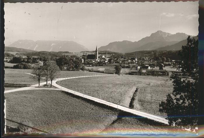 Teisendorf Oberbayern Panorama mit Alpenblick