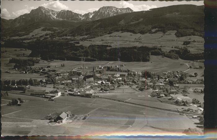 Teisendorf Oberbayern Panorama mit Hochstaufen und Zwiesel Ch