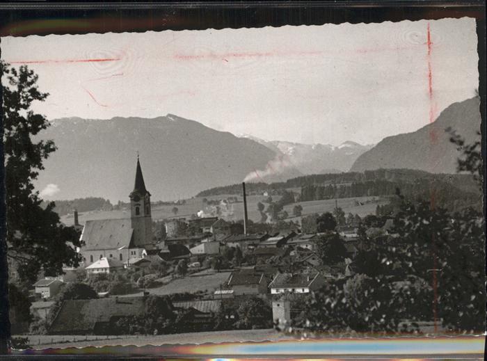 Teisendorf Oberbayern Ortsansicht mit Alpenblick