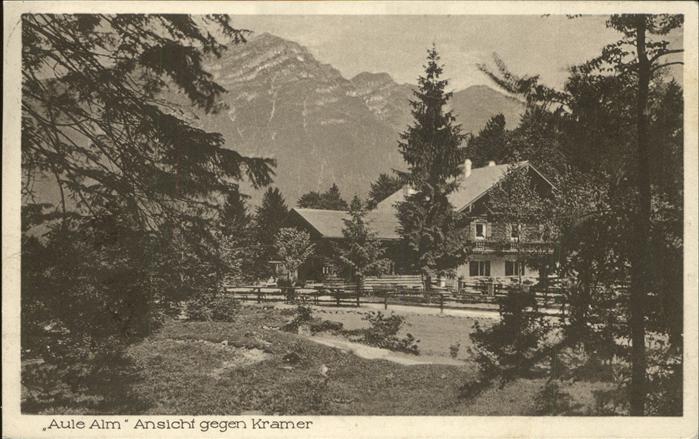 GARMISCH-PARTENKIRCHEN Bayern Aule Alm Blick gegen Kramer