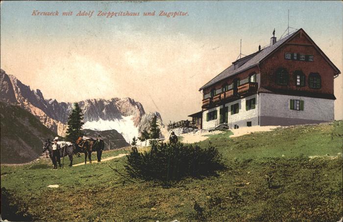 Kreuzeck Adolf Zöppritzhaus und Zugspitze