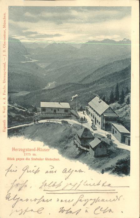 Herzogstand Herzogstandhäuser mit Blick gegen Stuba