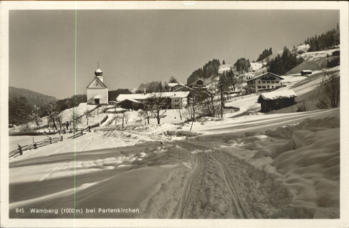 Wamberg Garmisch-Partenkirchen Ortsansicht mit Kapelle