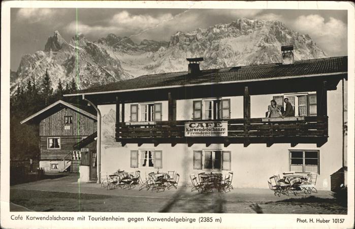 GARMISCH-PARTENKIRCHEN Bayern Cafe Karwendelschanze mit Touristenheim