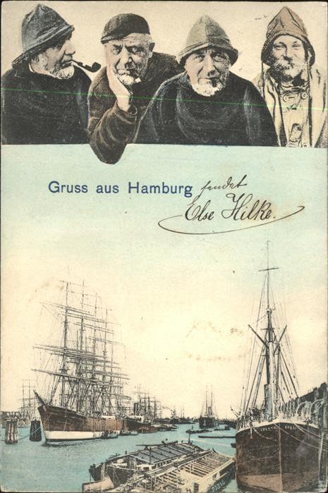 HAMBURG  CITY Hafenpartie Segelschiffe