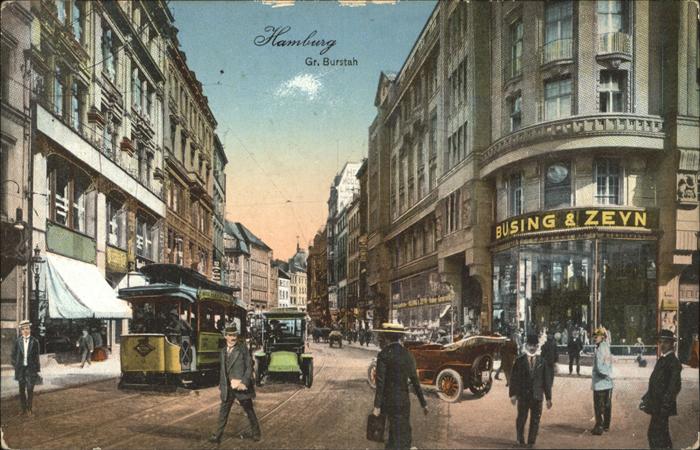 HAMBURG  CITY Gr Burstah Strassenbahn Oldtimer