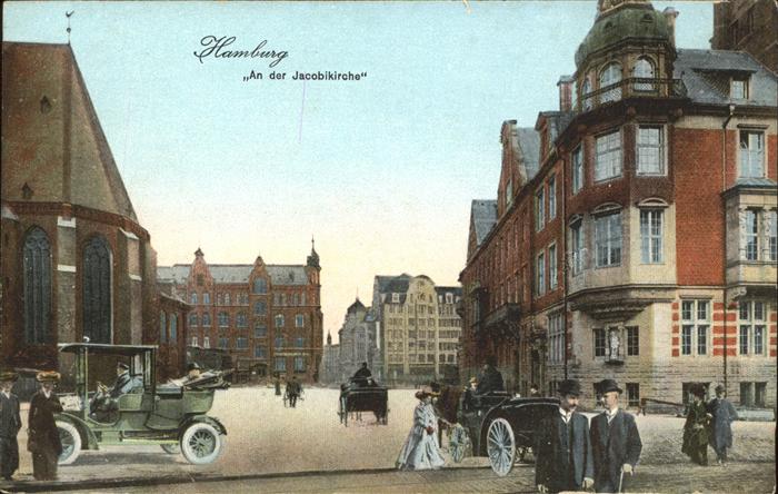 HAMBURG  CITY An der Jacobikirche Oldtimer