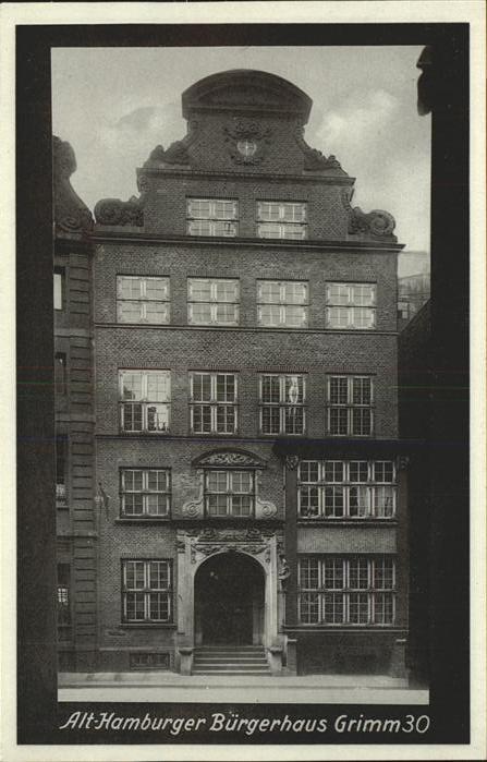 HAMBURG  CITY Alt Hamburger Buergerhaus