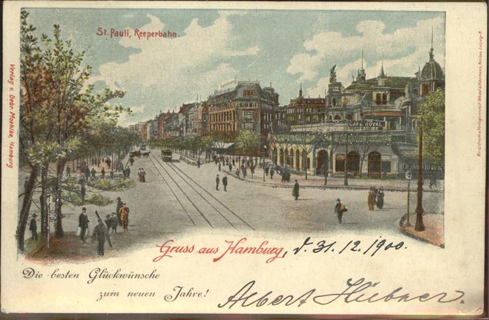 HAMBURG  CITY St Pauli Reeperbahn Glimmerkarte