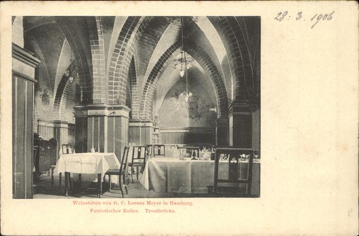Hamburg Weinstuben Meyer Patriotischer Keller T