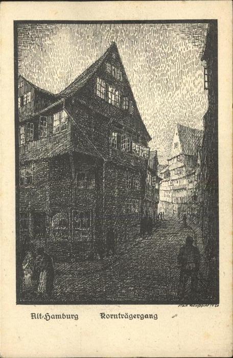 Hamburg Kornträgergang Zeichnung