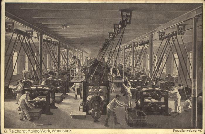Wandsbek Reichardt Kakao Werk Porzellanwalzwerke