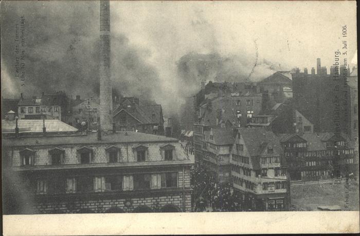 Hamburg Brand der Michaelskirche 1906