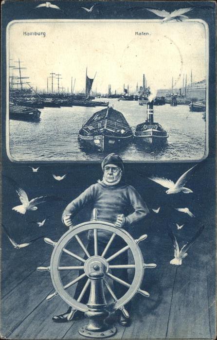 Hamburg Hafen Schiffe Steuermann