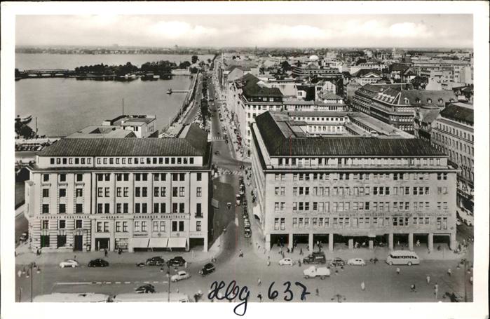 HAMBURG  CITY Rathausmarkt mit Foelschblock Fliegeraufnahme Autos