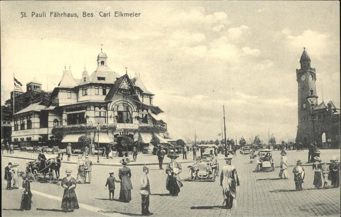 HAMBURG  CITY St.Pauli Faehrhaus Carl Eikmeier Autos Elbestrand