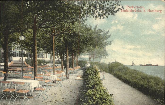 HAMBURG  CITY Parkhotel Teufelsbruecke Gartenterrasse