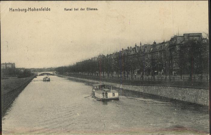 HAMBURG  CITY Hohenfelde Kanal bei der Ellenau Schiffe