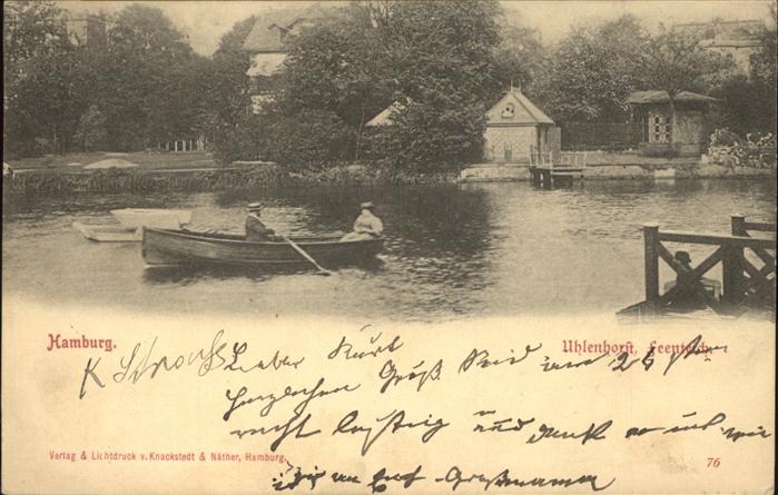 Hamburg Uhlenhorst See Ruderboot