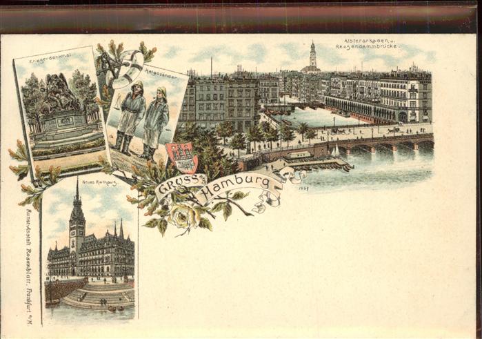 Hamburg Alsterarkaden Rathaus