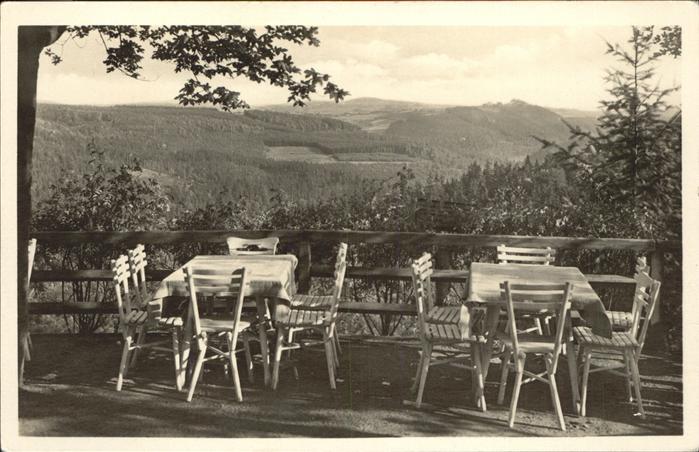 Karlsbad Eger Höhengaststätte Freundschaftshöhe Draht