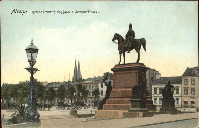 Altona Kaiser Wilhelm Denkmal Bahnhofstr.