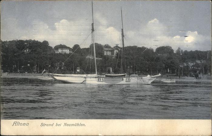 Altona Strand Neumühlen Segelschiff