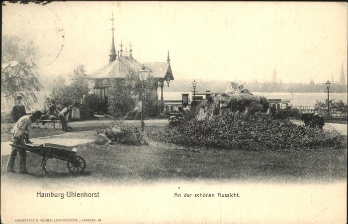 HAMBURG  CITY Uhlenhorst schoene Aussicht Schubkaren