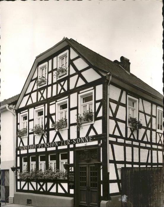 Waldbreitbach Wied Gasthof Pension zur Sonne Fachwerkhaus