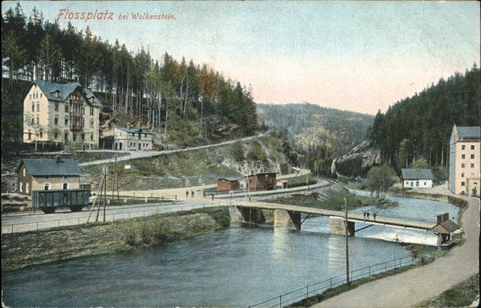Wolkenstein Erzgebirge Flossplatz Brücke