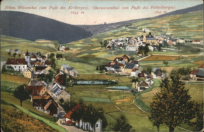 Boehmisch Wiesenthal Teilansicht Keilberg Oberwiesenthal Fic