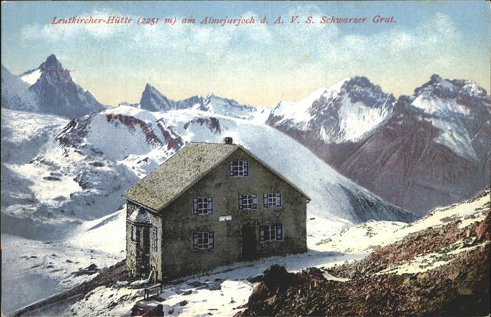 St Anton Arlberg Leutkircher Hütte am Almajurjoch Schwar