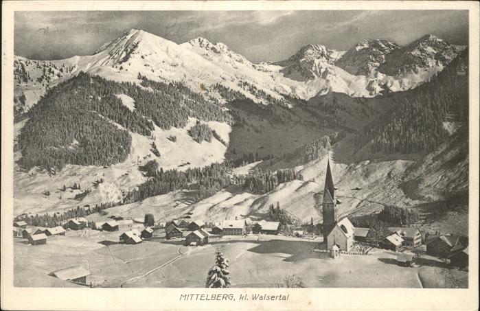 Mittelberg Kleinwalsertal Panorama Kirche