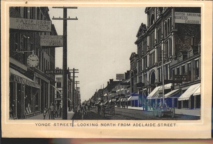 Toronto Canada Yonge Street looking from Adelaide Street