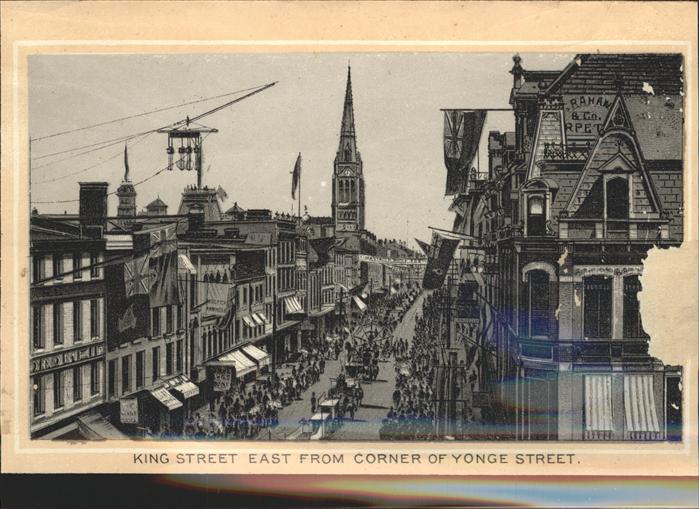 Toronto Canada King Street East from Yonge Street Church