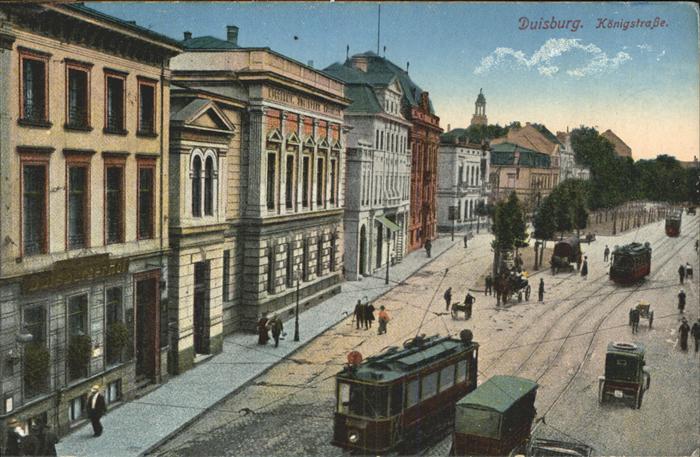 Duisburg Ruhr Königstrasse Strassenbahn Autos